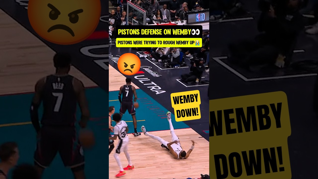 Pistons were PUSHING Wemby around😳