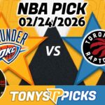 Oklahoma City Thunder vs Toronto Raptors Pick 2/24/26 NBA Pick Prediction