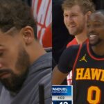 Trae Young emotional after tribute video and Jonathan Kuminga makes Hawks debut