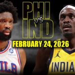 Philadelphia 76ers vs Indiana Pacers Full Game Highlights – February 24, 2026 | NBA Season