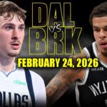 Dallas Mavericks vs Brooklyn Nets Full Game Highlights – February 24, 2026 | NBA Season