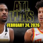 Atlanta Hawks vs Washington Wizards Full Game Highlights – February 24, 2026 | NBA Season