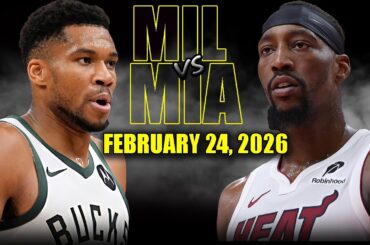 Miami Heat vs Milwaukee Bucks Full Game Highlights – February 24, 2026 | NBA Season