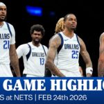 Mavericks Highlights at Brooklyn Nets | February 24, 2026
