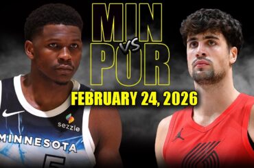 Minnesota Timberwolves vs Portland Trail Blazers Full Game Highlights – February 24 2026 |NBA Season