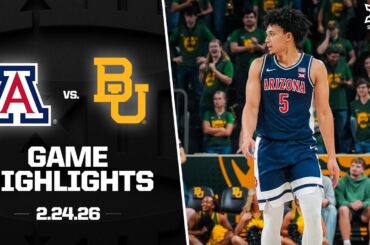#2 Arizona vs. Baylor Game Highlights | 2025-26 Big 12 Men’s Basketball
