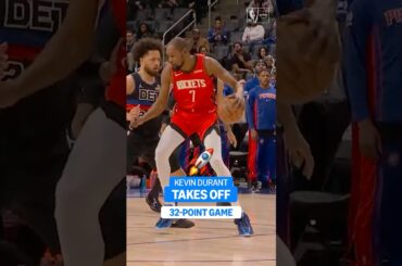 KEVIN DURANT DROPPED 32 ON PISTONS 🚀🚀🚀 #kd #durant #kevinrdurant #rockets #houstonrockets #nba