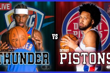 Oklahoma City Thunder VS Detroit Pistons LIVE Commentary Scoreboard | Pre and Post Game Coverage