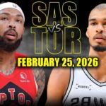 San Antonio Spurs vs Toronto Raptors Full Game Highlights – February 25, 2026 | NBA Season