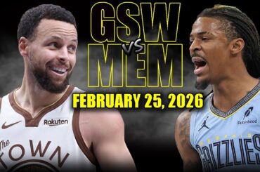 Golden State Warriors vs Memphis Grizzlies Full Game Highlights – February 25, 2026 | NBA Season