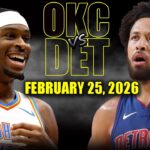 Oklahoma City Thunder vs Detroit Pistons Full Game Highlights – February 25, 2026 | NBA Season