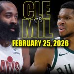Cleveland Cavaliers vs Milwaukee Bucks Full Game Highlights – February 25, 2026 | NBA Season