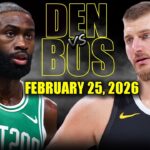 Denver Nuggets vs Boston Celtics Full Game Highlights – February 25, 2026 | NBA Season