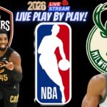Cleveland Cavaliers vs Milwaukee Bucks Live Watch 🏀 NBA Cavaliers vs Bucks