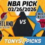 Portland Trail Blazers vs Chicago Bulls Pick 2/26/26 NBA Pick Prediction