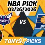 Charlotte Hornets vs Indiana Pacers Pick 2/26/26 NBA Pick Prediction