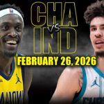Charlotte Hornets vs Indiana Pacers Full Game Highlights – February 26, 2026 | NBA Season