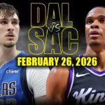 Dallas Mavericks vs Sacramento Kings Full Game Highlights – February 26, 2026 | NBA Season