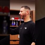 James Borrego in the Pelicans Locker Room after Win at Utah Jazz