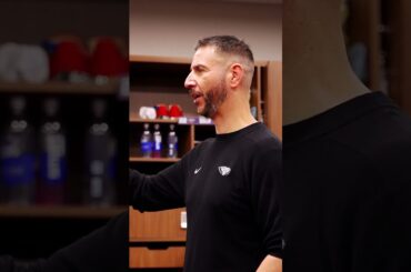 James Borrego in the Pelicans Locker Room after Win at Utah Jazz