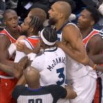 Kris Dunn gets into it with Jaden McDaniels for flagrant foul on Bennedict Mathurin