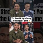 C.J. & Bryce courtside for Clippers-Wolves ⭐️