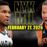 New York Knicks vs Milwaukee Bucks Full Game Highlights – February 27, 2026 | NBA Season