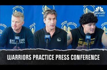 Hear from Steve Kerr, Gui Santos and Rick Celebrini after Warriors' practice | NBC Sports Bay Area