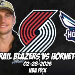 Portland Trail Blazers vs Charlotte Hornets 2/28/26 NBA Free Picks & Prediction | NBA Betting Tips