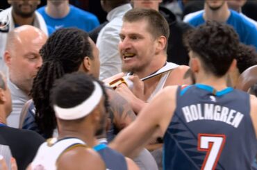 Nikola Jokic SO HEATED with OKC after Lu Dort cheap shot and Dort gets ejected
