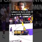 Lakers vs Suns ends in WILD Game Winner reaction