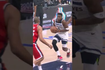 ANTHONY EDWARDS GOT UP ON THIS DUNK! 🤯 🔝 #nba #timberwolves #anthonyedwards