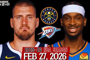 (LIVE) SGA RETURNS vs Nikola Jokic | Denver Nuggets vs Oklahoma City Thunder NBA Live Stream