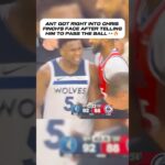 ANT got into Chris Finch’s face 👀 #nba #timberwolves #anthonyedwards