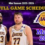 LOS ANGELES LAKERS SCHEDULE MARCH 2026 | Lakers Full Games Schedule | Lakers update