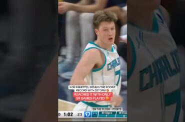 Kon breaks the rookie record for 3’s in a season and it’s only FEBRUARY 🙌