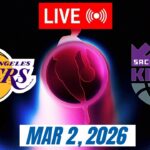NBA LIVE! Los Angeles Lakers vs Sacramento Kings March 2, 2026 | 2026 NBA Season Live 2K