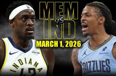 Memphis Grizzlies vs Indiana Pacers Full Game Highlights – March 1, 2026 | NBA Season