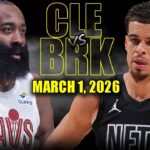 Cleveland Cavaliers vs Brooklyn Nets Full Game Highlights – March 1, 2026 | NBA Season