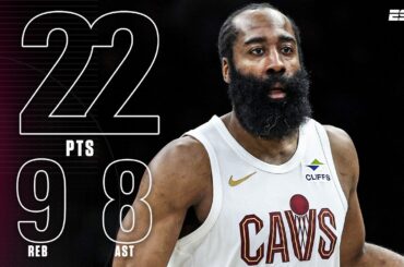 James Harden drops 22-PT near triple-double on a broken hand to lead Cavs past Nets 🔥 | NBA on ESPN