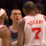 Kevin Durant gets HEATED with Tyler Herro as they exchange words 👀
