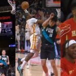 Jonathan Kuminga windmill then huge left hand dunk has Buddy Hield & Hawks HYPED