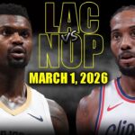 Los Angeles Clippers vs New Orleans Pelicans Full Game Highlights – March 1, 2026 | NBA Season