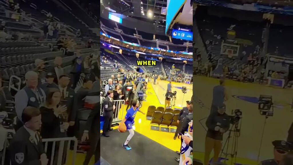 Steph Curry pregame tunnel shot was TOO COLD 😲👀🥶 #basketball, #nba, #viral