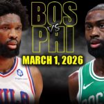 Boston Celtics vs Philadelphia 76ers Full Game Highlights – March 1, 2026 | NBA Season