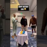 Squad celebrated Luka's birthday 💜💛 #lakers