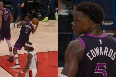 Anthony Edwards fined $25,000 after full court shot hits security guard 😬