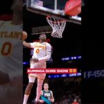 Come for the windmill, stay for the lefty thunder 😳😳 #jonathankuminga #hawks #nba #dunk