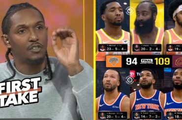 FIRST TAKE | Lou Williams reacts to Cavaliers blowout Knicks 103-94 to improve to 6-1 with Harden