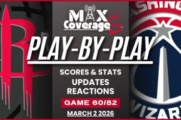🔴LIVE - Houston Rockets vs Washington Wizards - Play-By-Play & Reactions (3/2/26)
